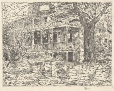Starý dům, Cos Cob, 1915 od Childe Hassam