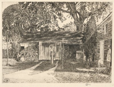 Old Woodshed, Easthampton, 1929 od Childe Hassam