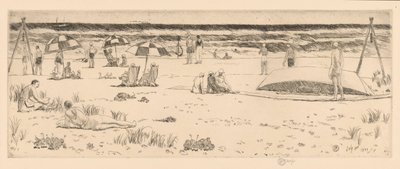 Plážový klub, Easthampton od Childe Hassam