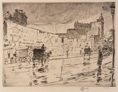 Billboardy, New York od Childe Hassam