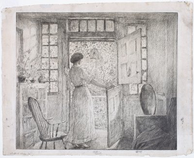Nizozemské dveře (recto), řecký tanec (verso) od Childe Hassam