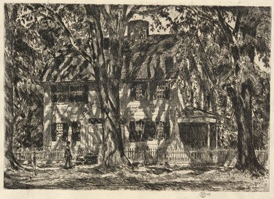 Dům lva Gardnera, Easthampton od Childe Hassam
