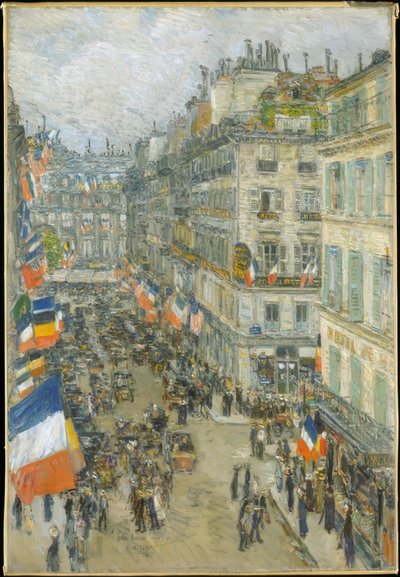 Čtrnáctého července, Rue Daunou, 1910 od Childe Hassam
