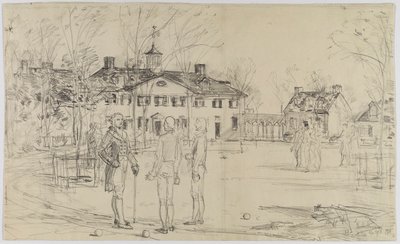 Washington v Mount Vernonu od Childe Hassam