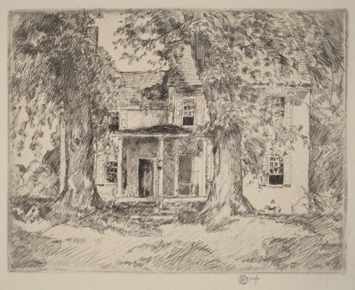 Washingtonovo velitelství poblíž Valley Forge od Childe Hassam