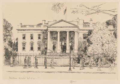 Bílý dům, Washington, 1925 od Childe Hassam