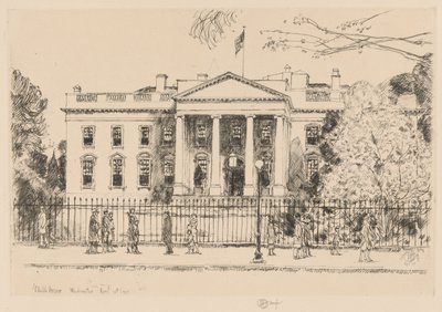 Bílý dům, Washington, 1925 od Childe Hassam