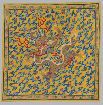 Obal na gobelínový svitek Míchání čisté a kalné vody na soutoku řek Jing a Wei od China, Qing dynasty
