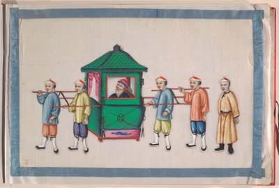 Album, konec 19. století (album o dvanácti listech; tuš a barva na křídovém papíře, vázáno v červeném damašku) od Chinese School