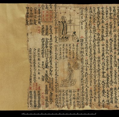 Almanach, Dunhuang Mogao (inkoust na papíře) od Chinese School