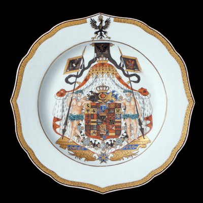 Armorial Dinner Tale, Qianlong Period (1736-95) c.1755 (porcelán) od Chinese School