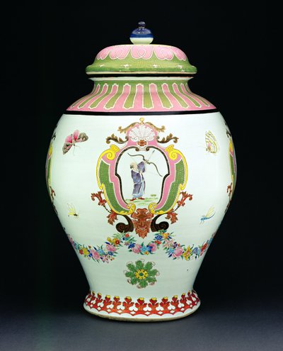 Cisterna malovaná podle návrhu Cornelise Pronka (1691-1759) c.1730 (porcelán) (umyvadlo viz 206565) od Chinese School