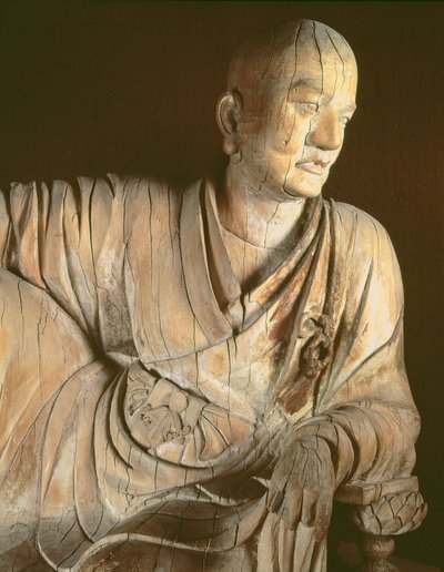Postava lohana, dynastie Yuan (1260-1368) (dřevo) od Chinese School