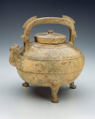 Glazovaná hrnčířská konvice, období Válčících států, 1027-220 př. n. l. (keramická) od Chinese School