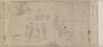Ilustrace Sedmého měsíce z Ódy Bin, dynastie Song nebo dynastie Yuan, polovina 13.-polovina 14. století (inkoust na papíře) od Chinese School
