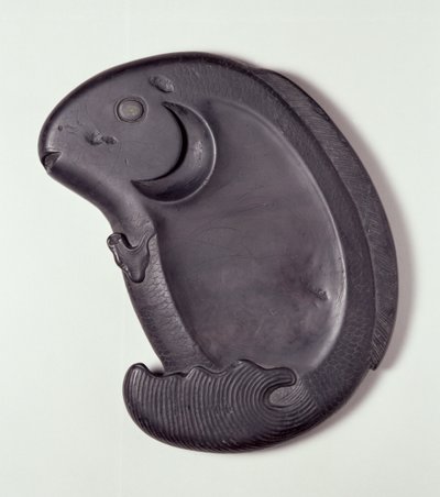 Inkstone v podobě skákajícího kapra, pozdní Ming až raná dynastie Ching (vyřezávaný kámen tuan) od Chinese School