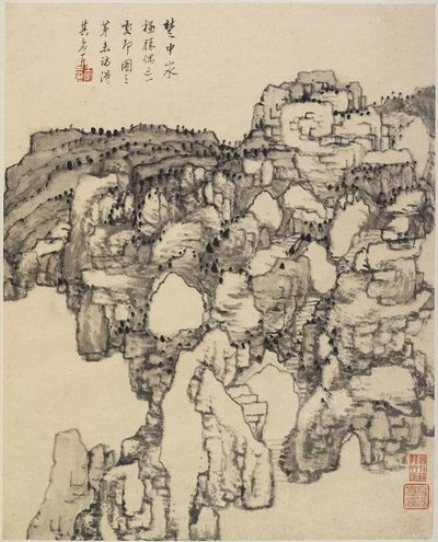 Krajina (inkoust na papíře) od Chinese School