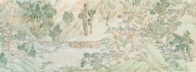 Krajina, dynastie Ming (pero a inkoust na papíře) od Chinese School