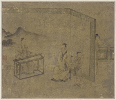 Poslech citer, dynastie Ming nebo Qing od Chinese School