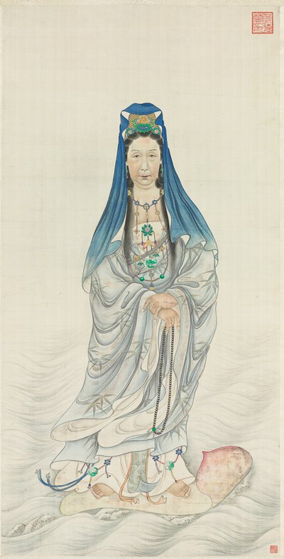 Portrait of Empress Dowager Cixi as Guanyin od Chinese School