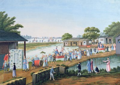 Procesí během festivalu v Číně oslavujícího dobrou sklizeň (wc na papíře) od Chinese School