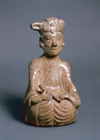 Sedící postava, Western Jin, 265-316 (greenware) od Chinese School