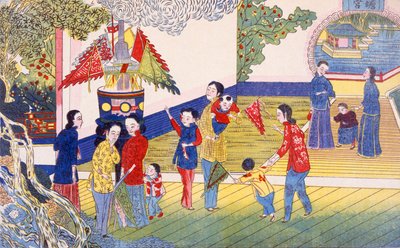 Tchoung Tsieou Chang Yué (dřevěný tisk) od Chinese School