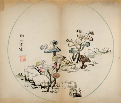Ten Bamboo Studio Prints, 1643 (dřevěný blok) od Chinese School