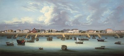 Pohled na Bund v Šanghaji, c.1855 od Chinese School