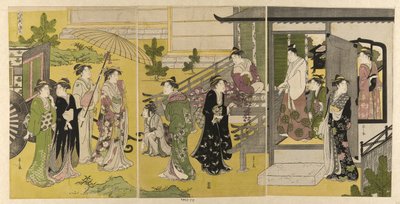 Fuji no uraba, ze série „Módní parodie na příběh Genji (Furyu yatsushi Genji)“ od Chobunsai Eishi