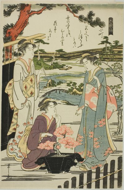 Komachi, ze série "Šest nesmrtelných básníků (Rokkasen)" od Chobunsai Eishi