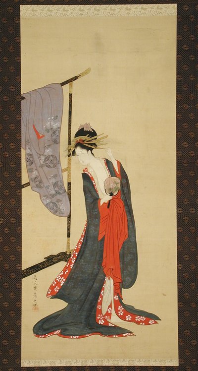 Oiran im Sommerkimono od Chobunsai Eishi
