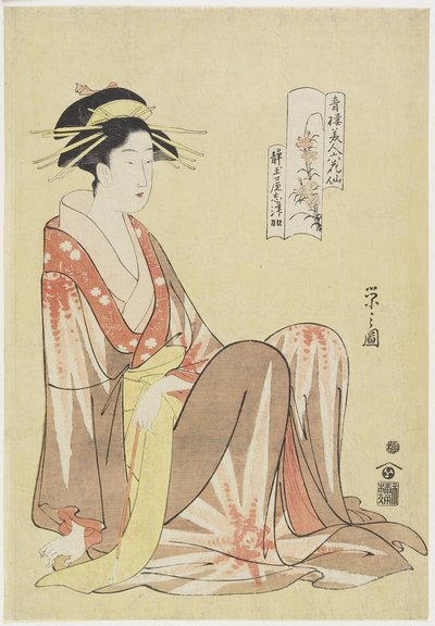 Šizuka z domu Šizutamaja, asi 1794-1795 od Chobunsai Eishi