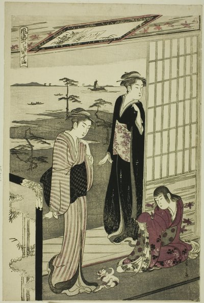 Suma, ze série "Módní parodie na příběh Genji (Furyu yatsushi Genji)" od Chobunsai Eishi