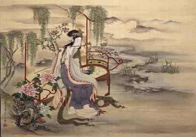 Čínská kráska Yang Guifei, asi 1810-1815. od Chobunsai Eishi