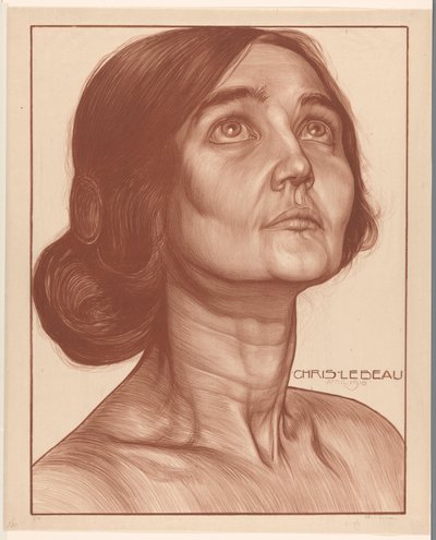 Portrét ženy od Chris Lebeau (signed by artist)