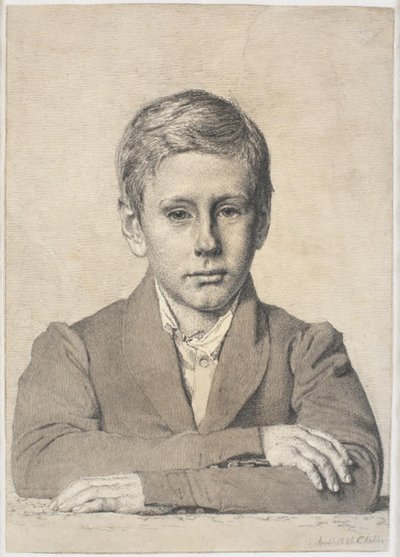 Portrét dřevorubce Henrika Clausena (1825-1904) jako dítě od Christen Købke