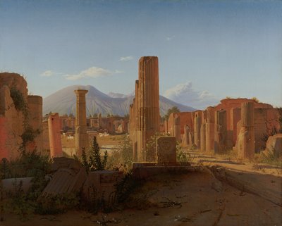 Forum, Pompeje, s Vesuvem v dálce od Christen Schjellerup Købke