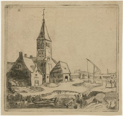 vesnický kostel od Christiaan Friedrich Ruppe