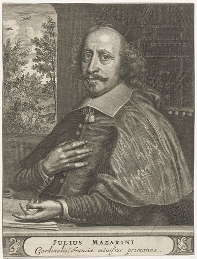 Portrét kardinála Mazarina, 1660-1670 od Christiaan Hagen