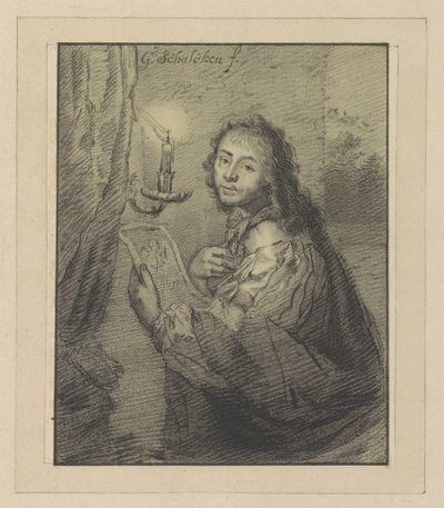 Portrét Godfrieda Schalckena při svíčkách od Christiaan Josi