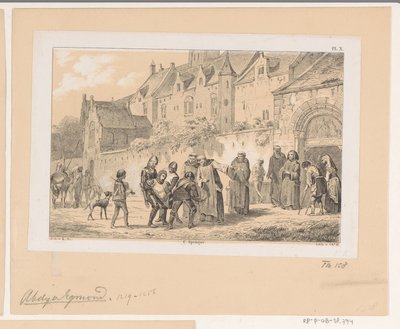 Egmond Abbey, 13. století od Christiaan Lodewijk van Kesteren