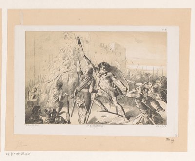 Claudius Civilis bestormt de Romeinse legerplaats Vetera od Christiaan Lodewijk van Kesteren