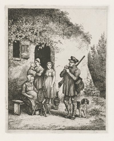 Společnost před domem od Christiaan Wilhelmus Moorrees
