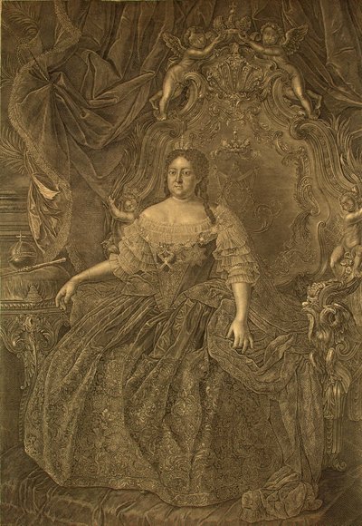 Portrét císařovny Anny Ioannovny 1693-1740, 40. léta 18. století od Christian Albrecht Wortmann
