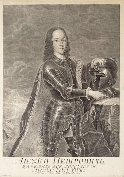 Portrét careviče Alexeje Petroviče z Ruska 1690-1718, c. 1740 od Christian Albrecht Wortmann