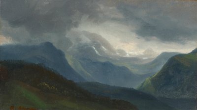 Blížící se bouřka v Alpách od Christian Ernst Bernhard Morgenstern