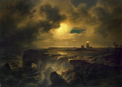 Helgoland v měsíčním světle od Christian Ernst Bernhard Morgenstern