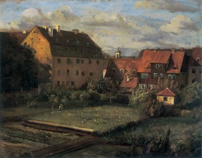 Červené domy od Christian Friedrich Gille