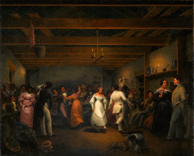 Kitchen Ball v White Sulphur Springs, Virginie, 1838 od Christian Friedrich Mayr
